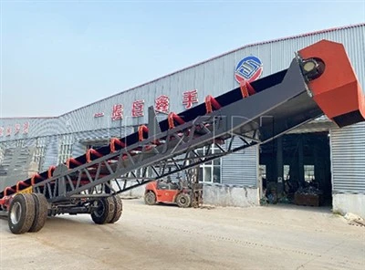 Băng tải xếp chồng xuyên tâm di động